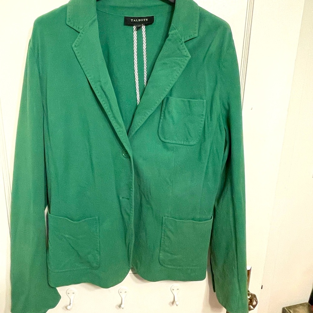 Talbots Green Blazer Jacket Sz 14